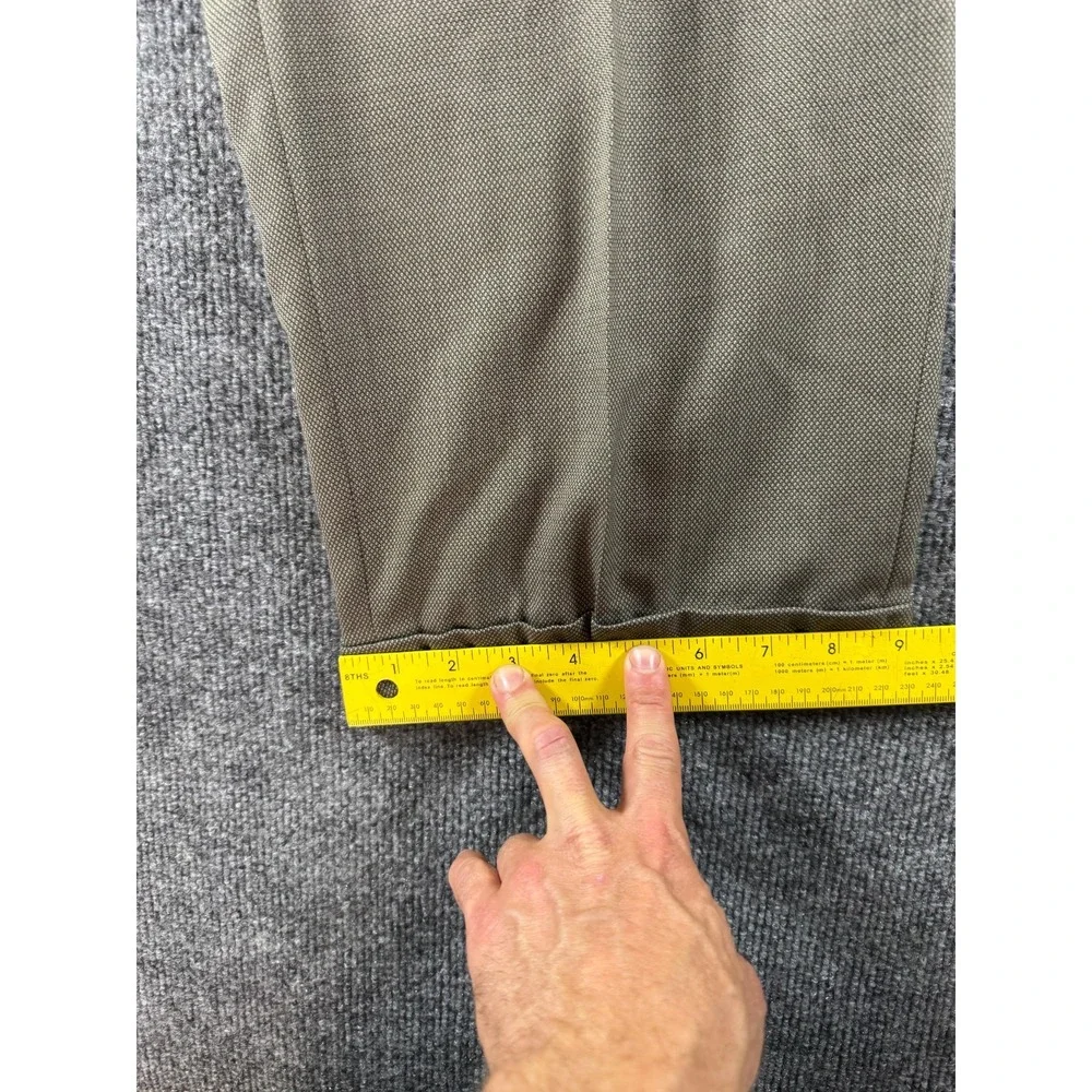 Mens Dress Pants 34x30 Gray Wool Blend Pleated Professional Career Straight Leg